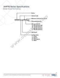 XHP70A-0S-04-0D0BN40E2 Datasheet Page 3