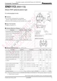 XN0111300L Datasheet Cover