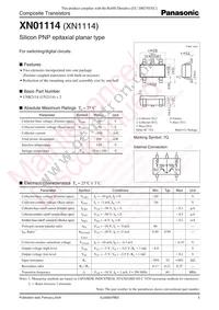 XN0111400L Datasheet Cover