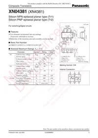 XN0438100L Datasheet Cover