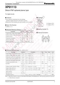 XP0111300L Datasheet Cover