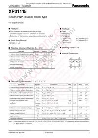 XP0111500L Datasheet Cover