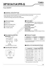 XP161A11A1PR-G Datasheet Cover