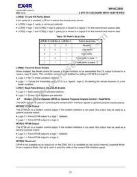 XR16C2550IJTR-F Datasheet Page 21