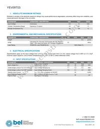 YEV09T03-RG Datasheet Page 2