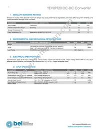 YEV09T20-0G Datasheet Page 2