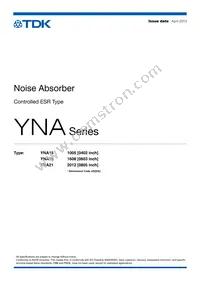 YNA18B2M0G105M Datasheet Cover