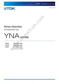 YNA21B1J0G106M Datasheet Cover