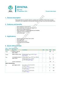 Z0107NA Datasheet Cover