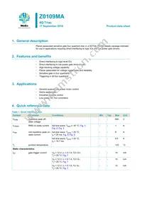 Z0109MAQP Datasheet Cover