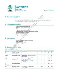 Z0109NN0 Datasheet Cover