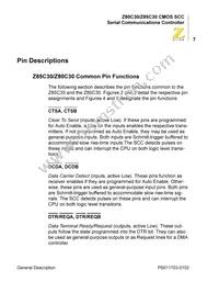 Z80C3008VSC00TR Datasheet Page 15