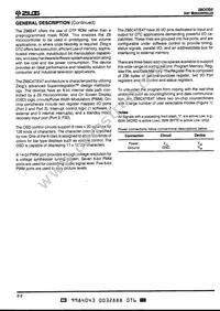 Z86E4704PSG Datasheet Page 2