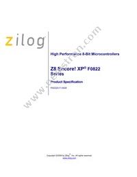 Z8F0422SJ020SC00TR Datasheet Cover