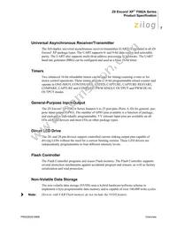 Z8F042APB020SC2106 Datasheet Page 18