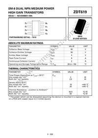 ZDT619TC Datasheet Cover