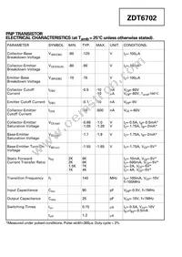 ZDT6702TC Datasheet Page 3