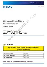ZJYS81R5-2P50T-G01 Datasheet Cover