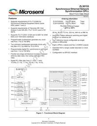 ZL30153GGG20037 Datasheet Cover