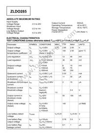 ZLDO285T8TA Datasheet Page 2