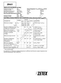 ZR431GTC Datasheet Page 2