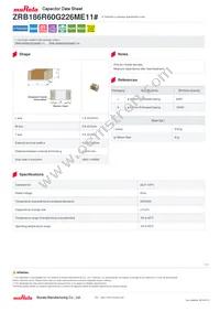 ZRB186R60G226ME11L Datasheet Cover