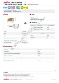 ZRB186R60J226ME11L Datasheet Cover