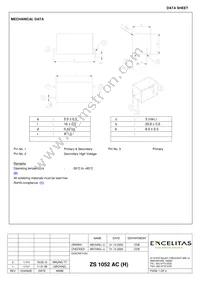 ZS1052 AC(H) Datasheet Cover