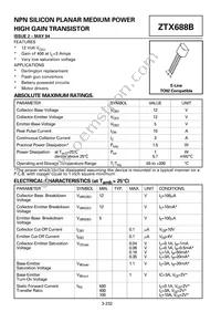 ZTX688BSTOB Datasheet Cover