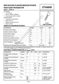 ZTX692BSTOB Datasheet Cover