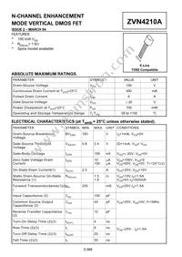 ZVN4210ASTOA Datasheet Cover