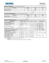 ZVP2120GTC Datasheet Page 2