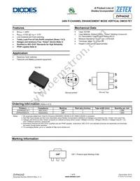 ZVP4424ZTA Datasheet Cover