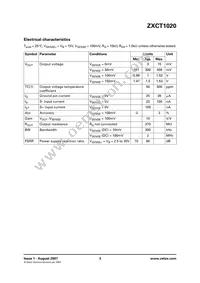 ZXCT1020E5TA Datasheet Page 3