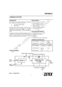 ZXF36L01W24 Datasheet Cover