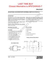 ZXLD1937ET5TA Datasheet Cover