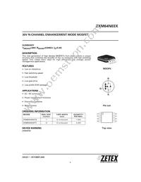 ZXM64N03XTC Datasheet Cover