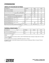 ZXM66N03N8TA Datasheet Page 2