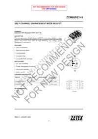 ZXM66P03N8TA Datasheet Cover