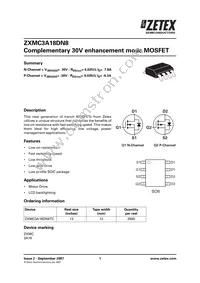 ZXMC3A18DN8TA Datasheet Cover