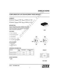 ZXMC4A16DN8TA Datasheet Cover