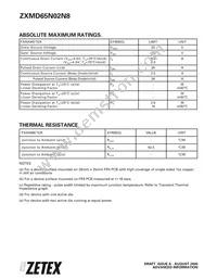 ZXMD65N02N8TA Datasheet Page 2