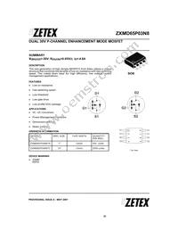 ZXMD65P03N8TA Datasheet Cover