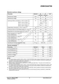 ZXMHC6A07N8TC Datasheet Page 2