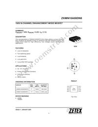 ZXMN10A08DN8TC Datasheet Cover