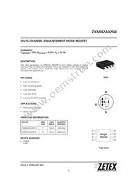 ZXMN2A02N8TA Datasheet Cover