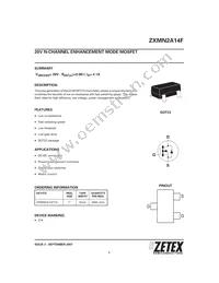 ZXMN2A14FTA Datasheet Cover