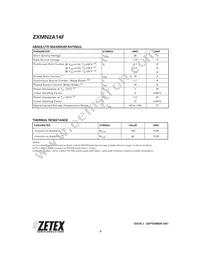 ZXMN2A14FTA Datasheet Page 2