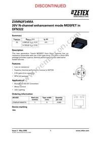 ZXMN2F34MATA Datasheet Cover