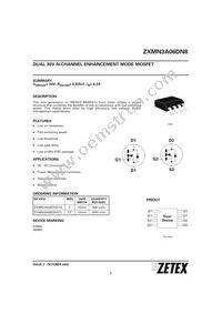 ZXMN3A06DN8TC Datasheet Cover